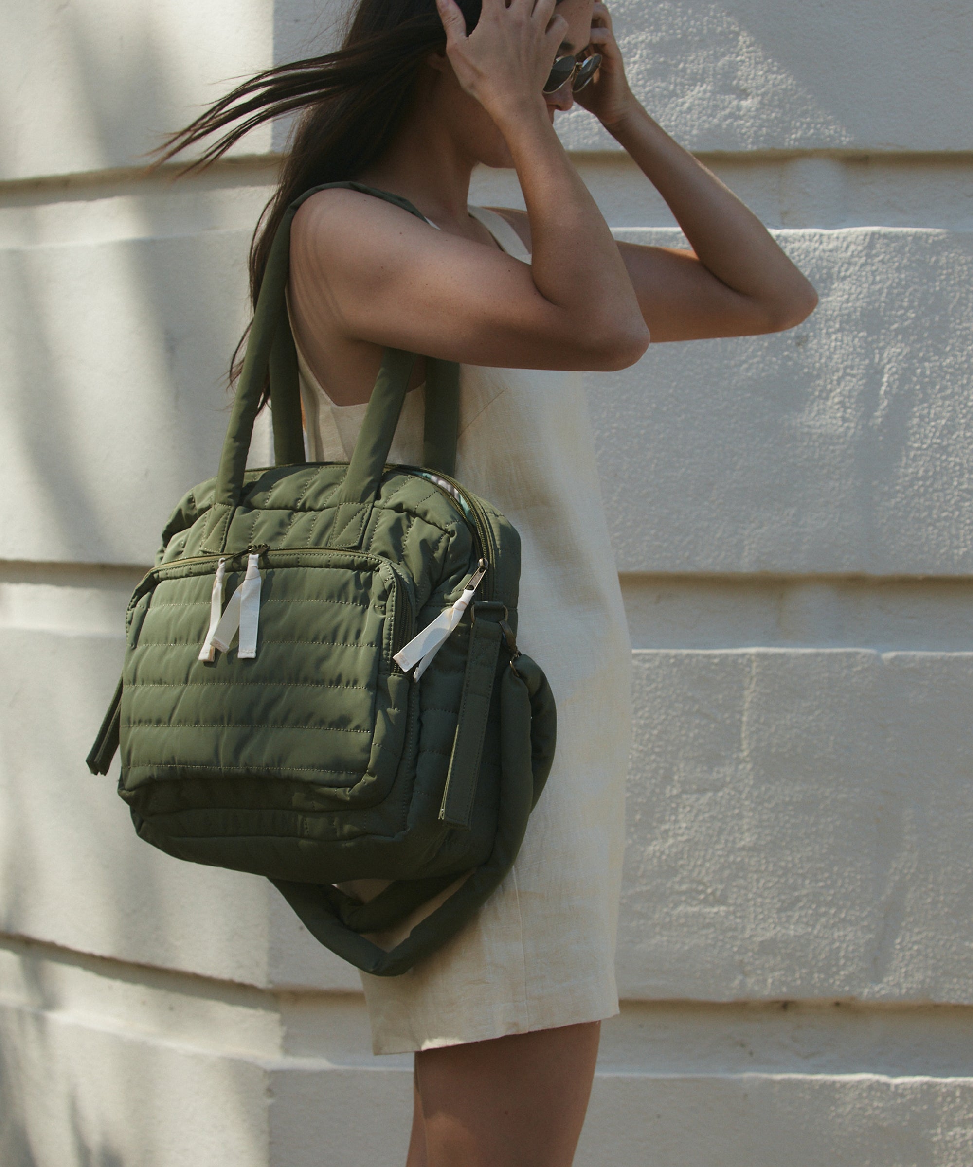 Pretty Shoulder Baby Bag Phile Khaki Green Bag Waterproof Travel