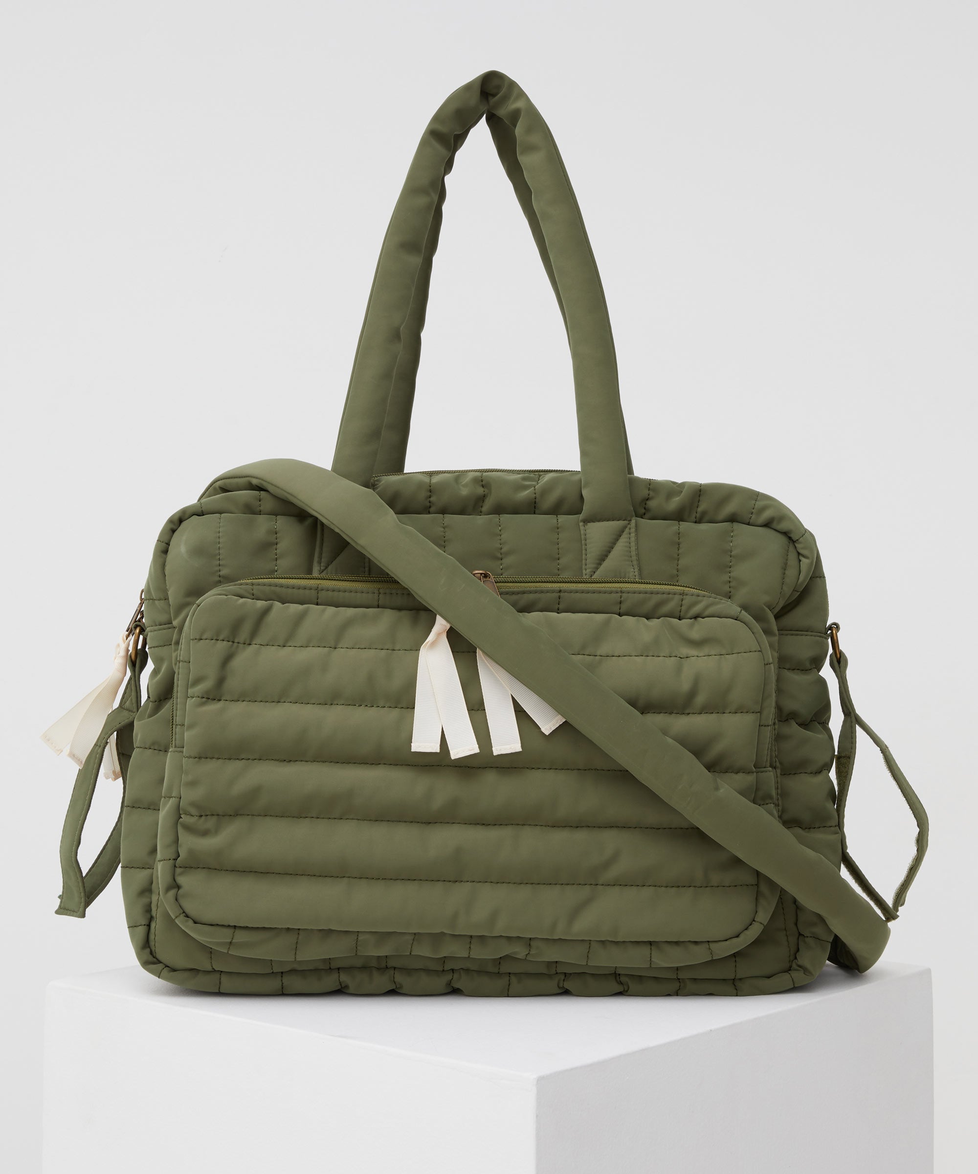 Phile Khaki Green Bag Waterproof Travel Nappy Bag with Multiple