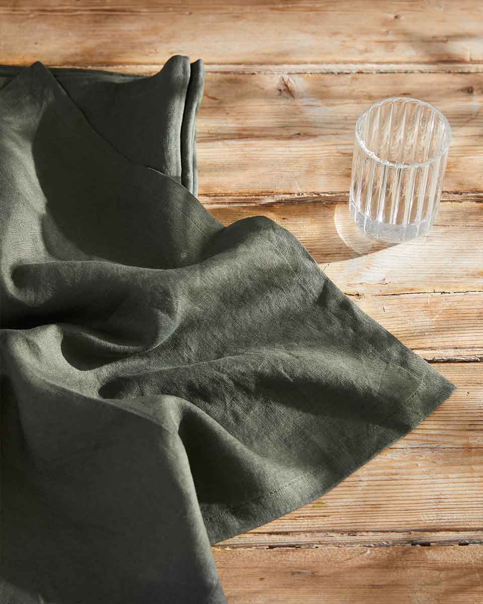 Khaki Linen Napkin - set of 4