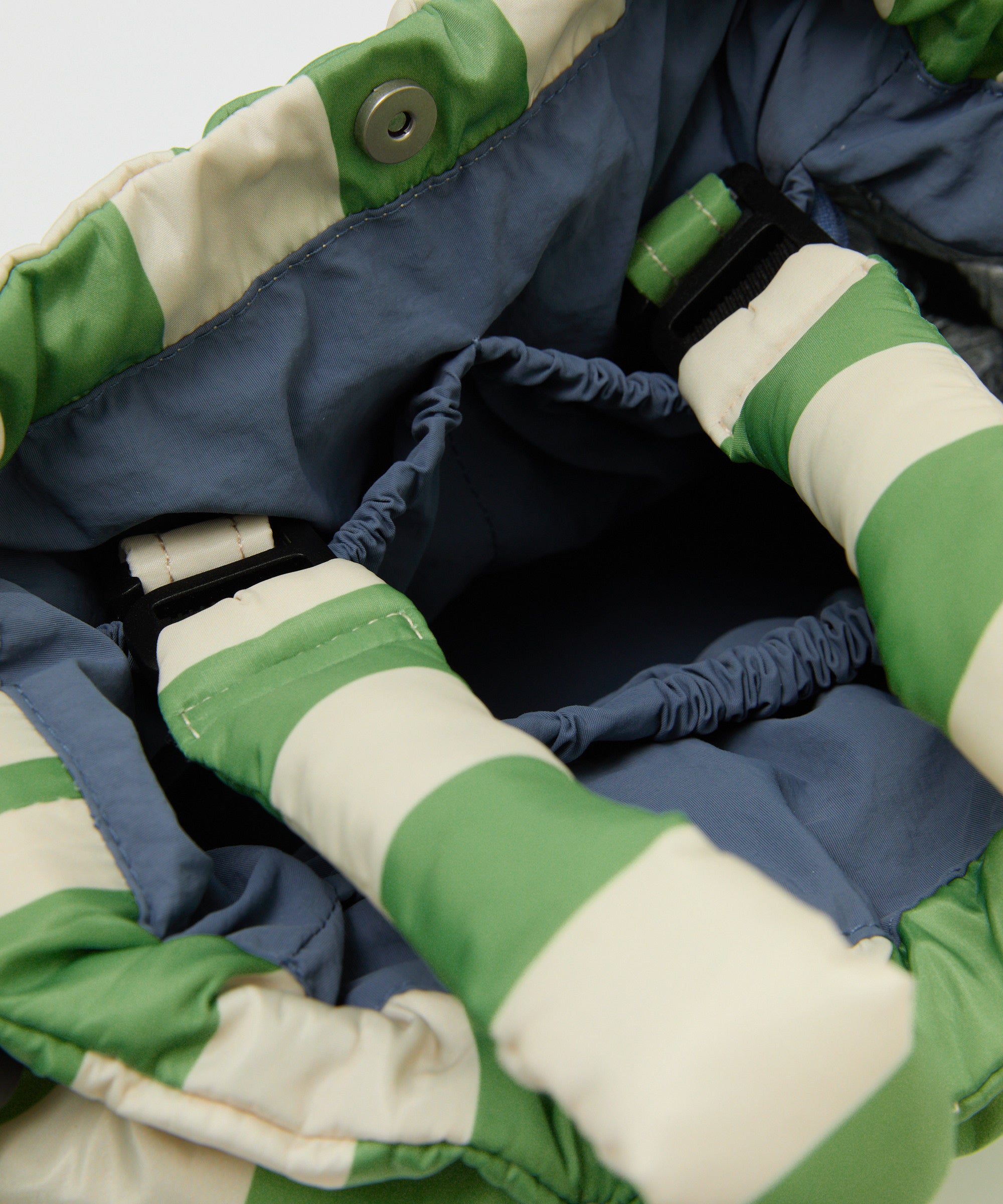 Pram Caddy - Green Stripe
