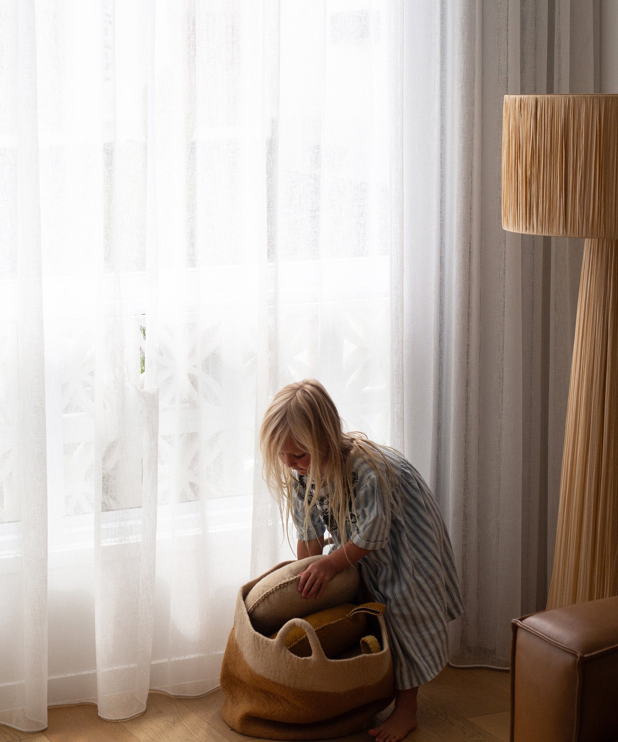 Toy Basket in Mustard - Medium