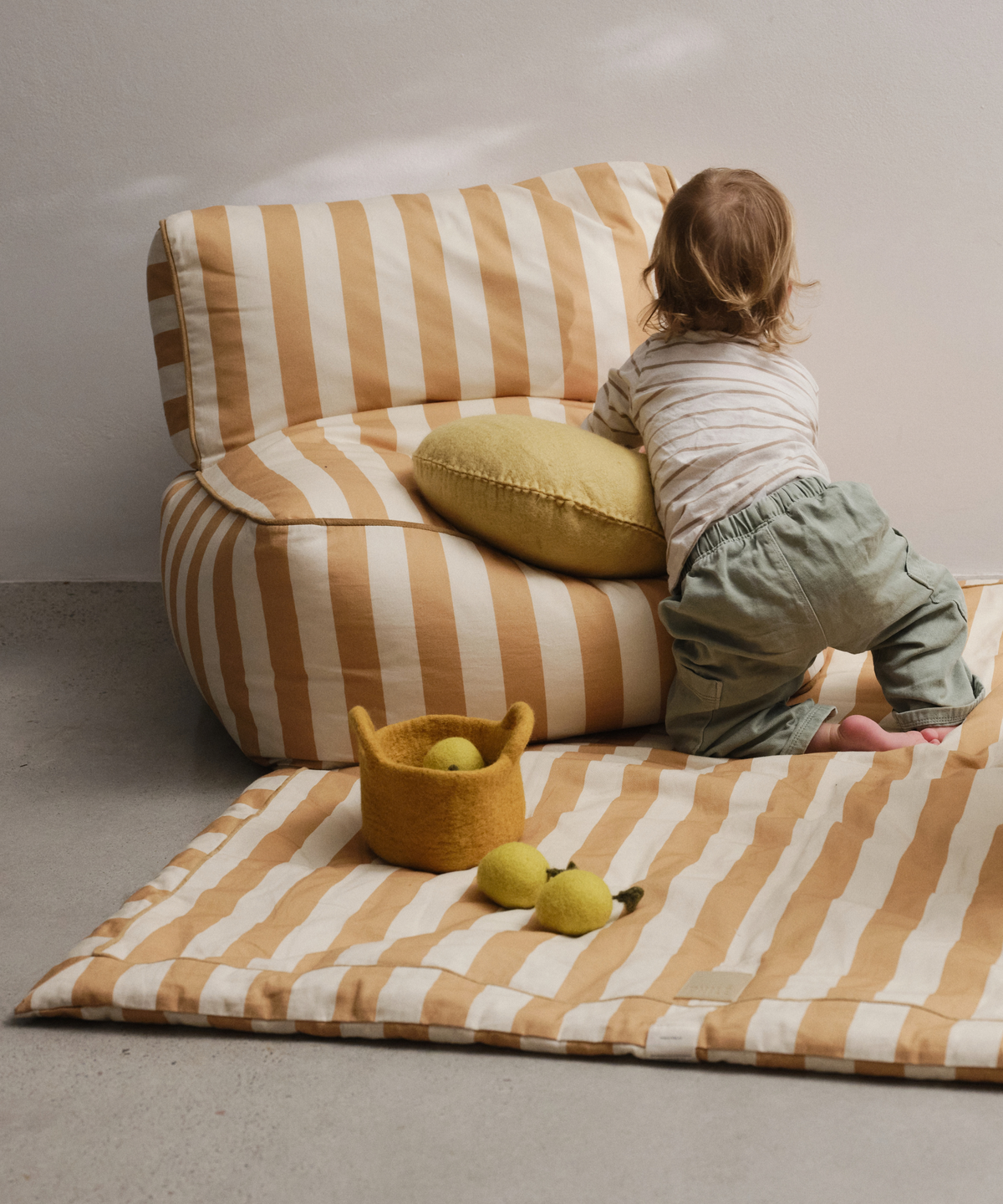Striped Toddler Lounger - Marigold