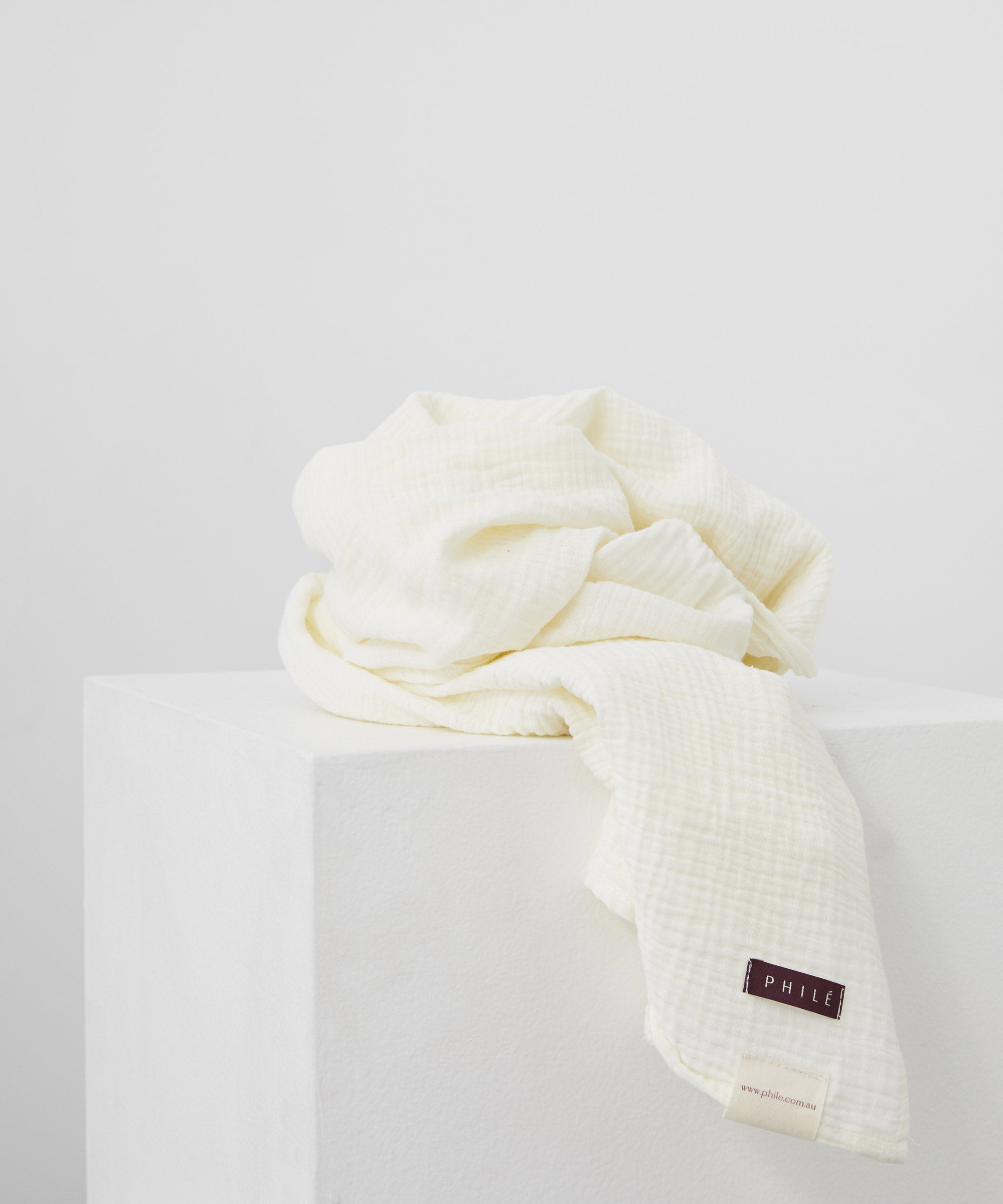 Cotton Muslin Swaddle in Crema