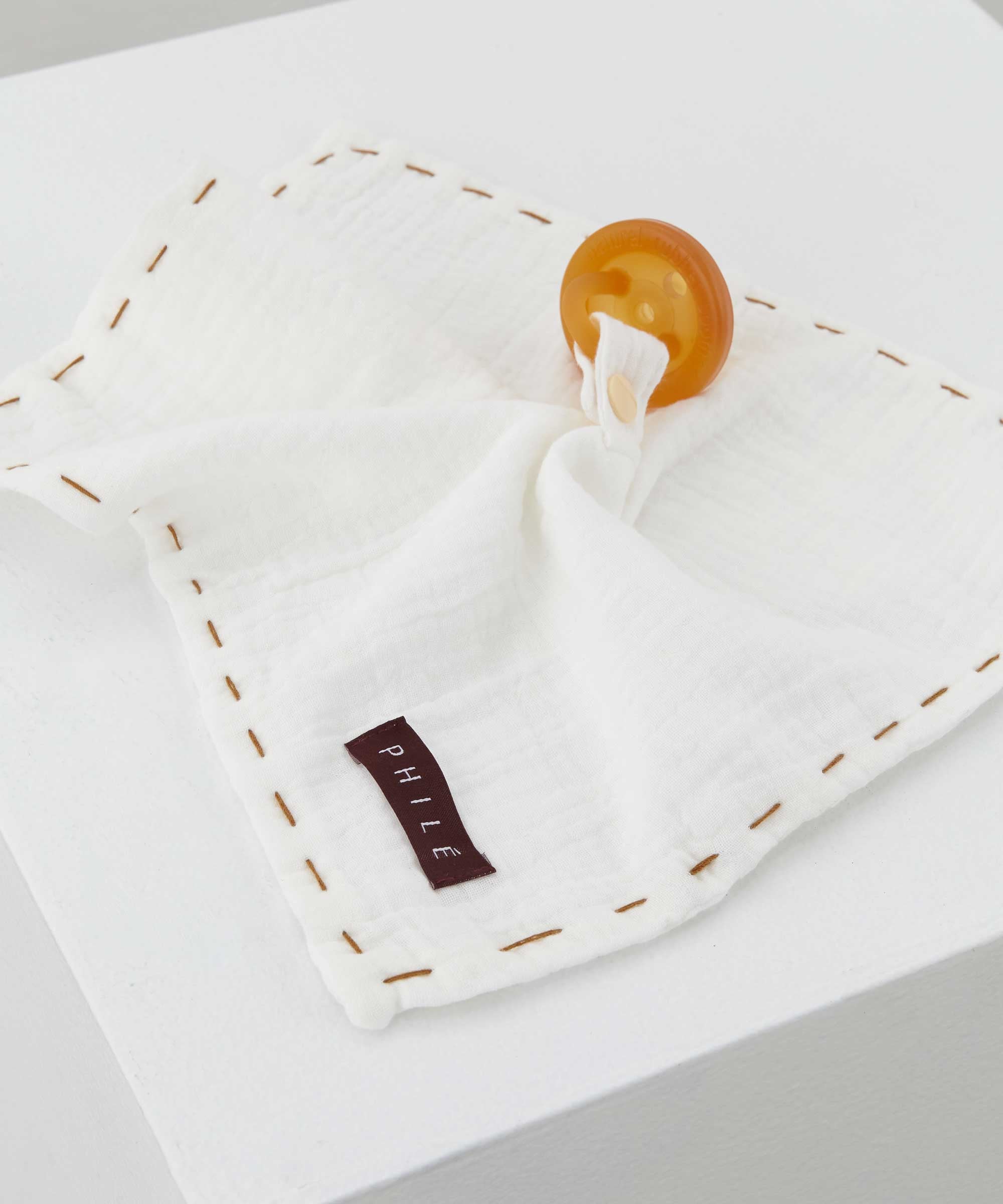 Organic Cotton Baby Comforter in White