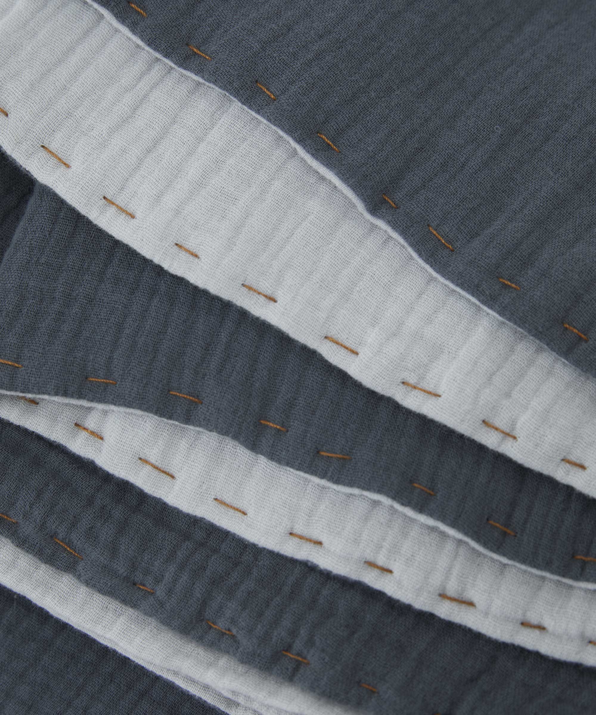 Organic Cotton Muslin Blanket in Cerulean
